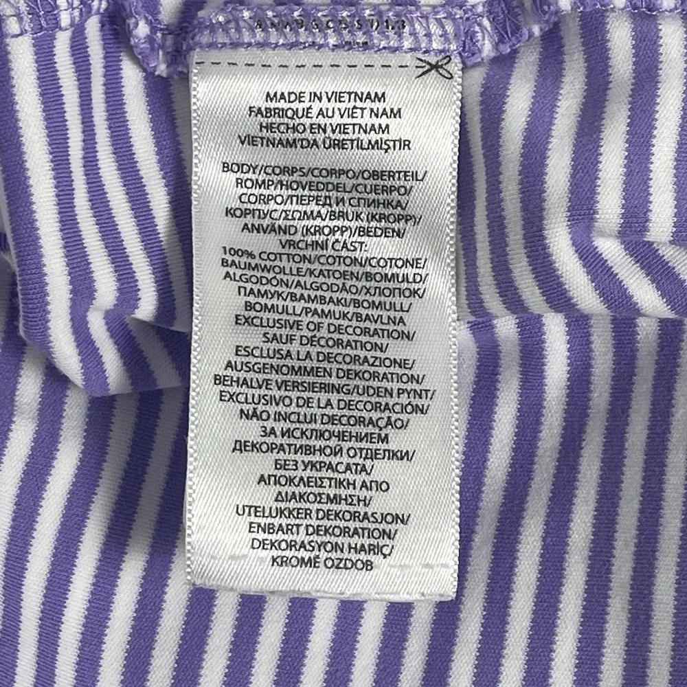 Polo Ralph Lauren Classic Fit Men's Large Purple White Stripe Flesh Pony